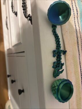 Handmade Green and Teal Decorative Hanging Hook Set - Brand Unspecified